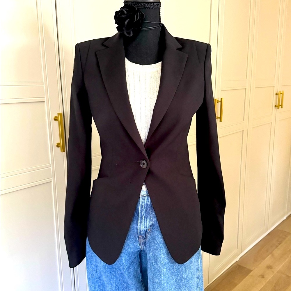 BcbgMAXAZRIA fitted black jacket blazer XS